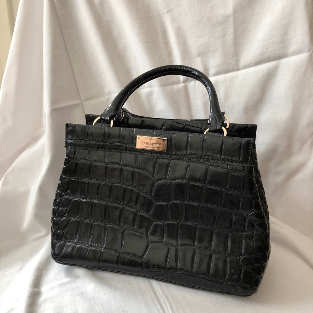 Kate Spade Embossed Leather Top Handle Bag